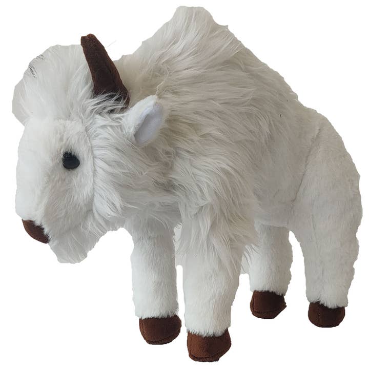 Wholesale White Buffalo Plush Stuffed Animal North American Plushie for your store Faire