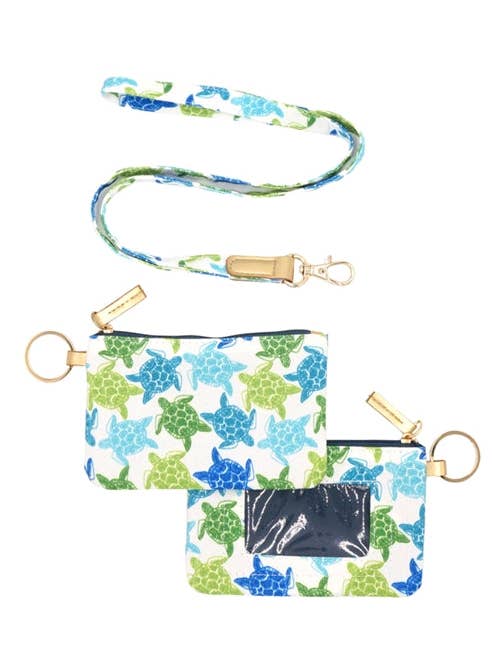 Portefeuille d'identification Tortue colorée et lanière amovible Multicolore - Paquet de 6 pour la vente par Apparel Candy