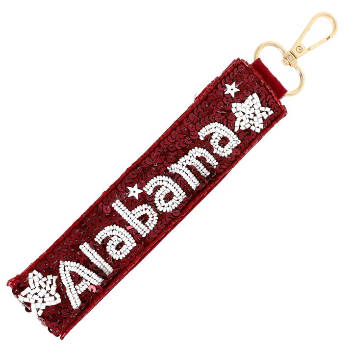 SP Sophia Collection - Wholesale Keychain - Women's - College State Seed Beaded Sequins KeyChain 3