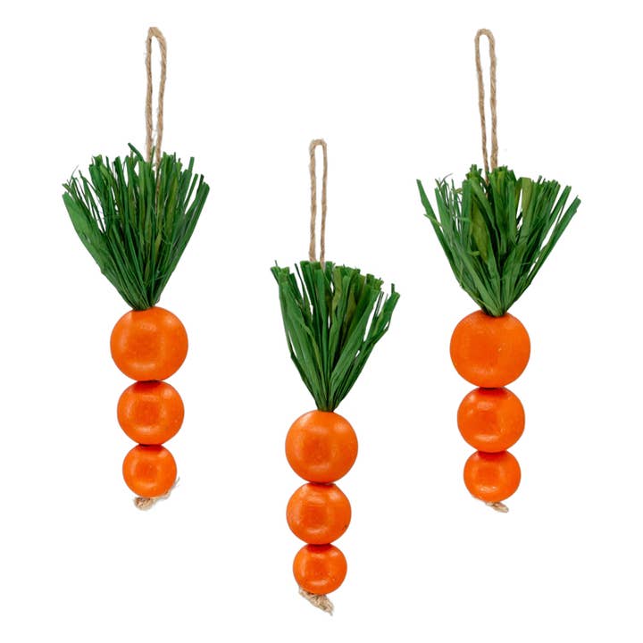 Set of 3 Short Orange Ball Carrots for wholesale by WT Collection