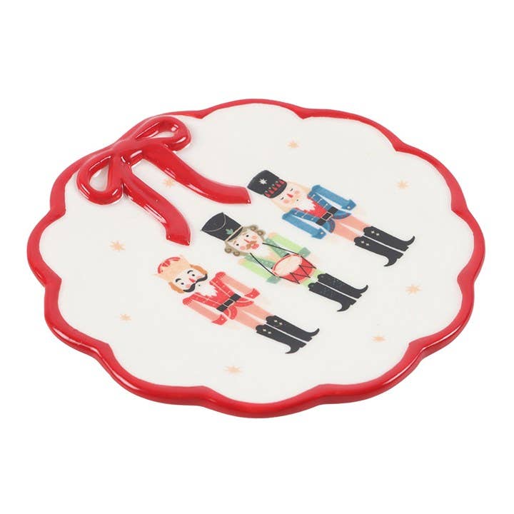 Something Different Wholesale – Großhandel Schmuckschalen – Weihnachtliche Schmuckschale mit Nussknacker und Schleife2