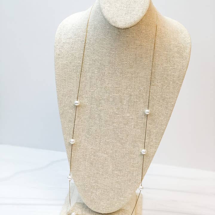 Prep Obsessed Wholesale - Wholesale Beaded/Pearl Necklace - Long Pearl Station Necklace1