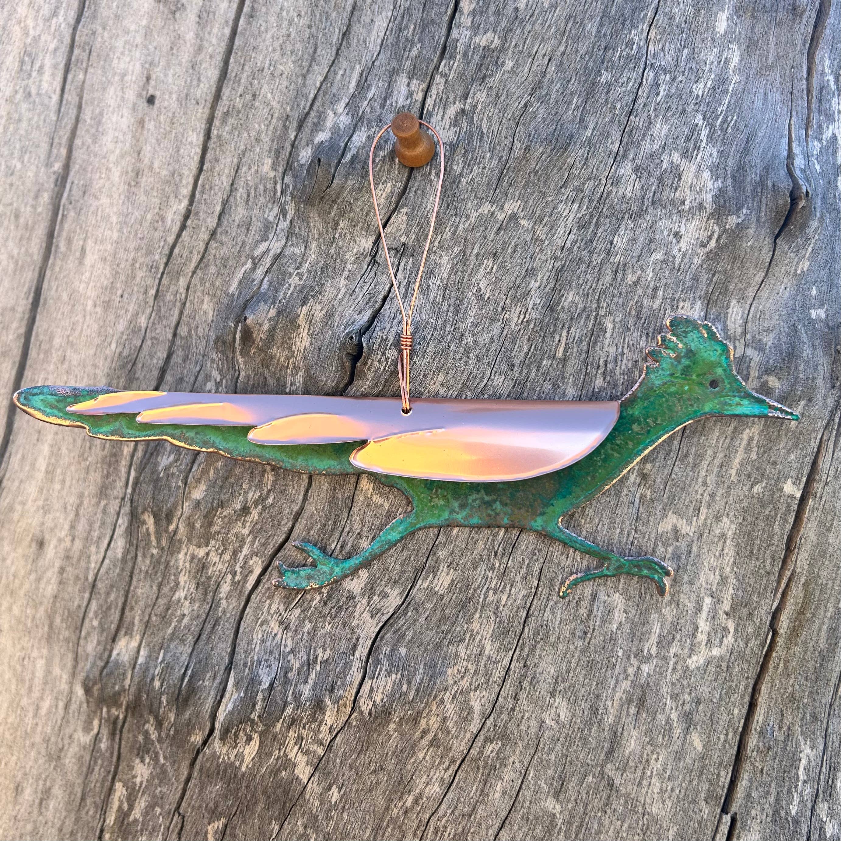 Dos Damas Designs - Wholesale Ornament - Roadrunner Copper Christmas Ornament1