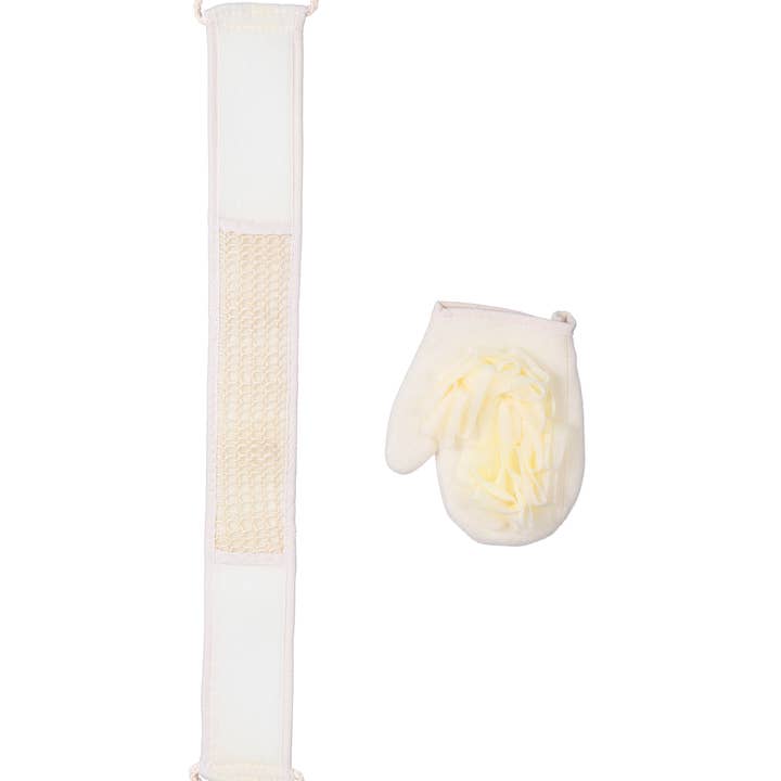 Sets 1 Bath Strap + 1 Shower Puff Glove for wholesale by STELLA GREEN