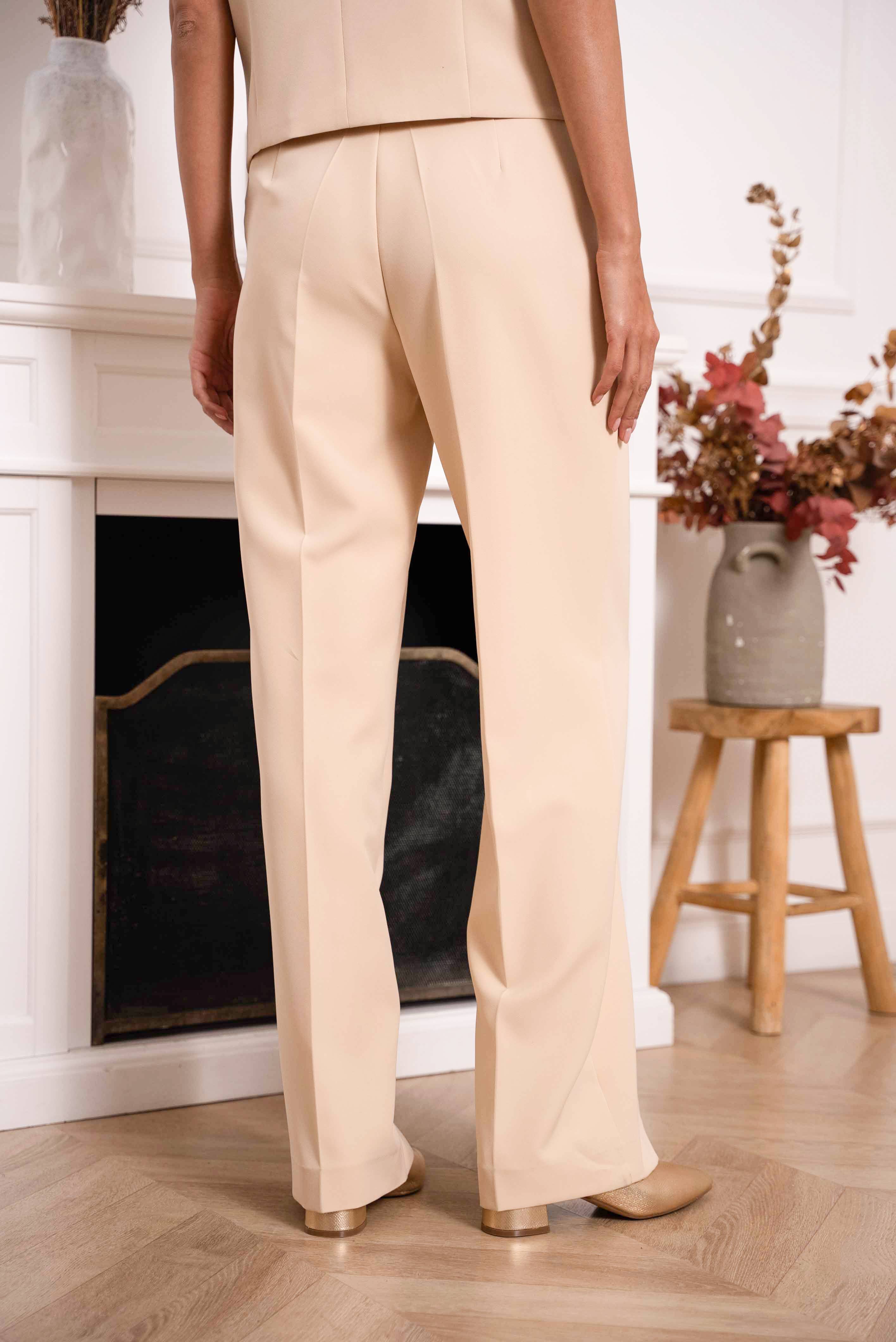 Attentif Paris - Vente Pantalon – femme - [Timeless] Pantalon unie coupe droite77