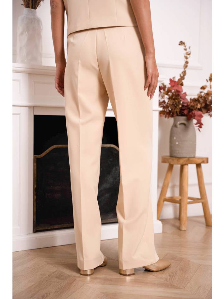 Attentif Paris – wholesale Byxor - Dam – Solid raka byxor med hög midja77