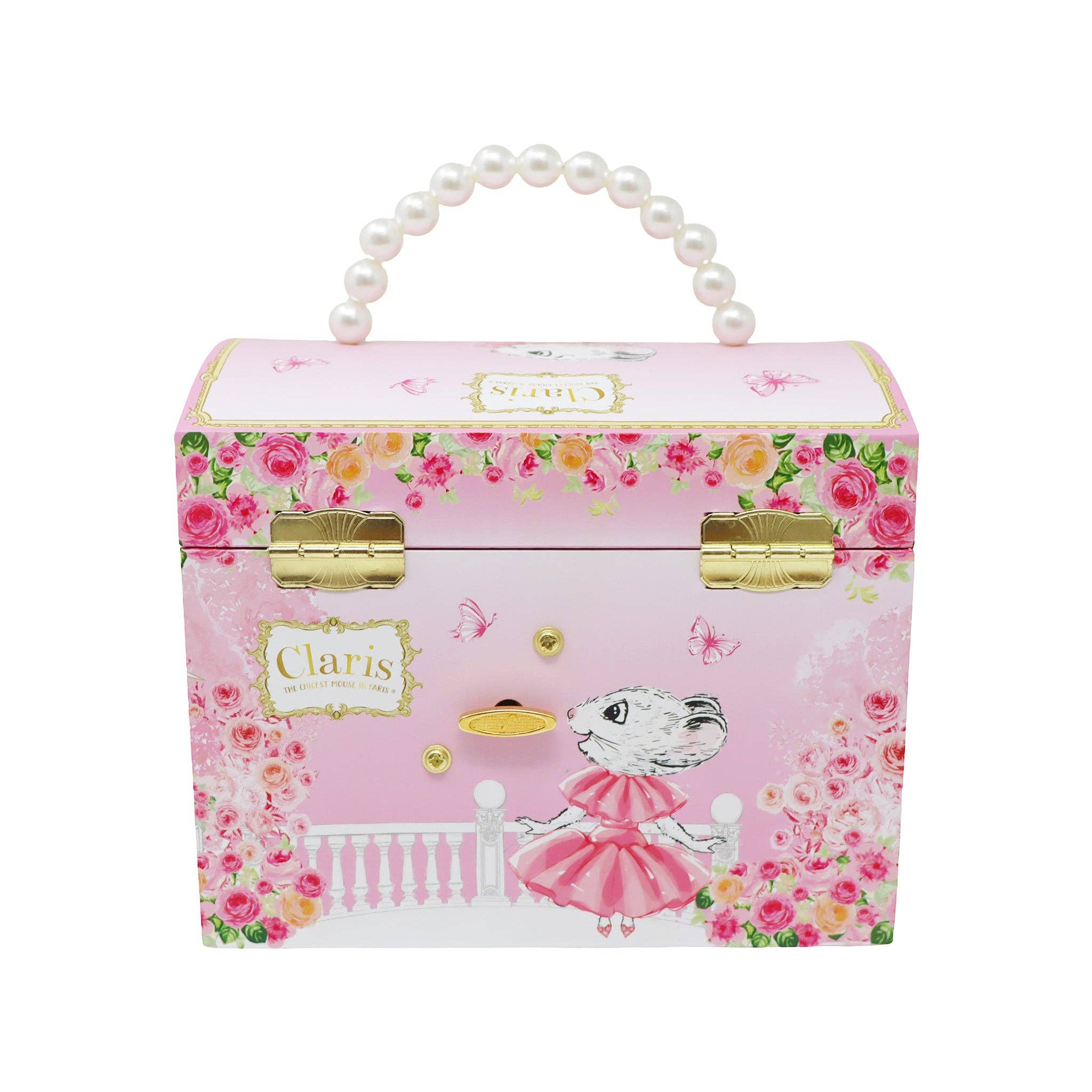 Pink Poppy USA - Wholesale Jewelry Box/Organizer - Kids - Claris The Chicest Mouse in Paris Pearl Musical Jewellery Box | Pack of 111