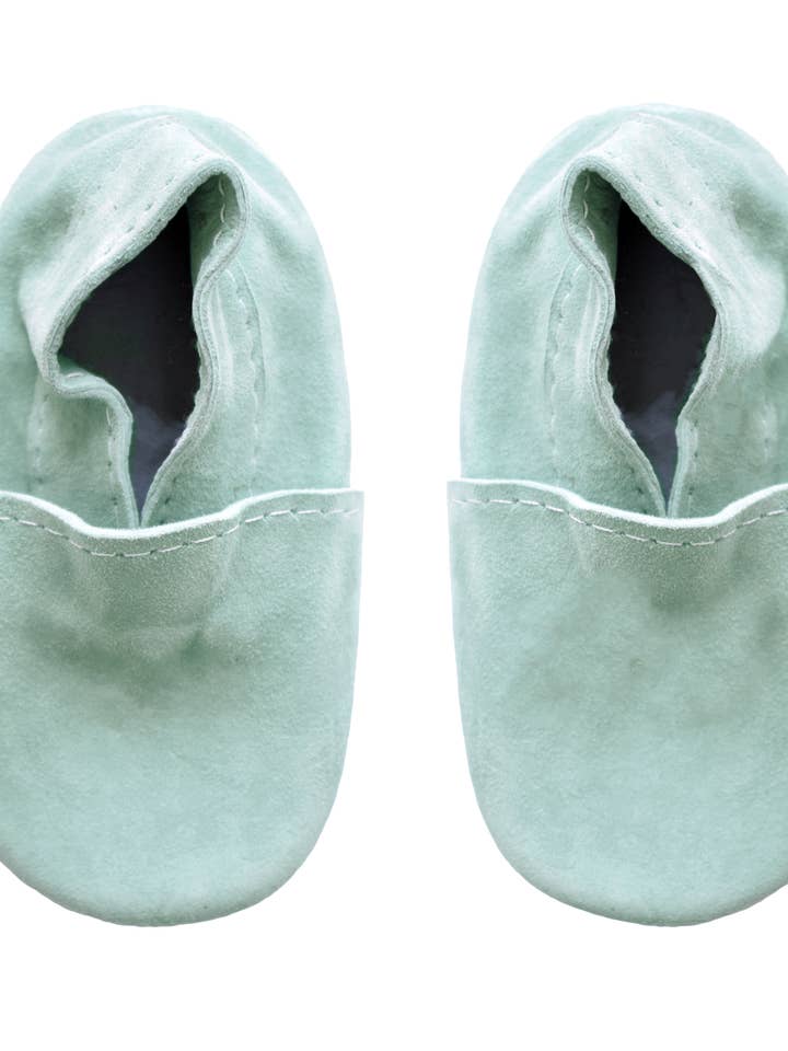 Baby Suede Slipper Shoes | Sage for wholesale by YONDER.