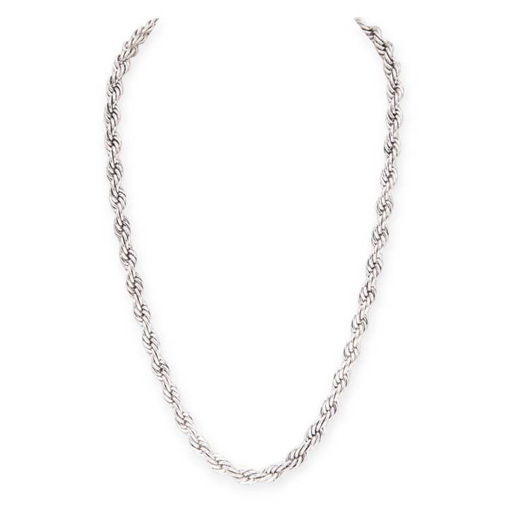 24" Twisted Rope Chain Necklace for wholesale by LA Jewelry Plaza