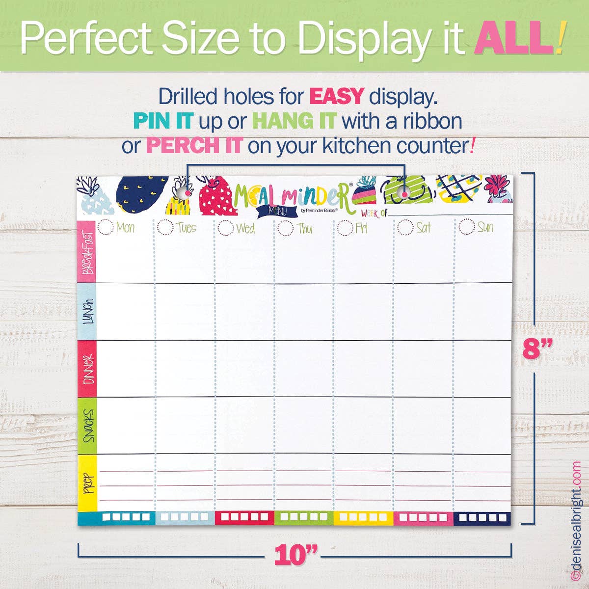 Denise Albright® - Wholesale Planner - 52-Week Meal Minder® Weekly Menu Planner Pad | Pack of 63