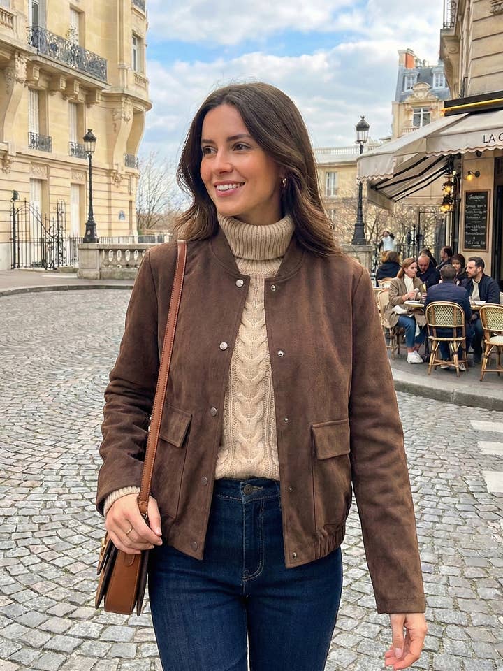 CHAQUETA BOMBER EFECTO ANTE para venta al por mayor de KZELL PARIS