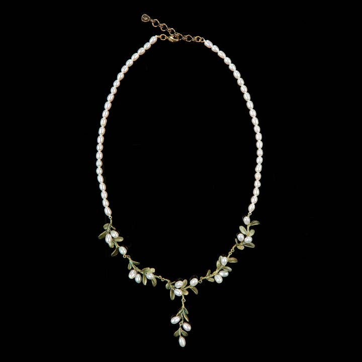 Boxwood Pearl Necklace - 16" Adj. for wholesale by Michael Michaud