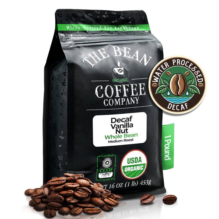 The Bean Coffee Company - Wholesale Ground Coffee - DECAF Organic Vanilla Nut Flavored Coffee10