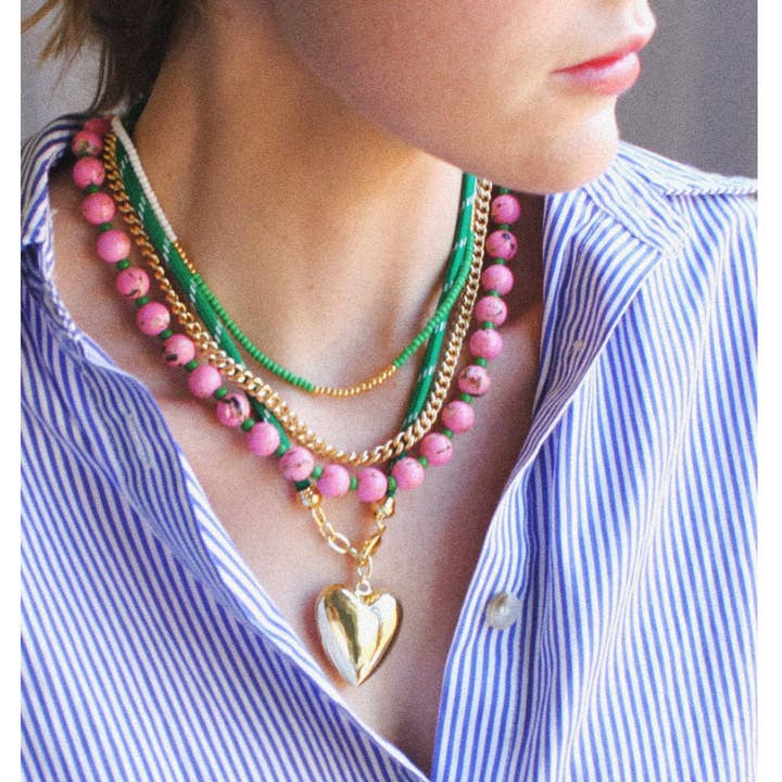 The Silver Wren - Wholesale Beaded/pearl necklace - Desert Bloom Lilac Necklace1