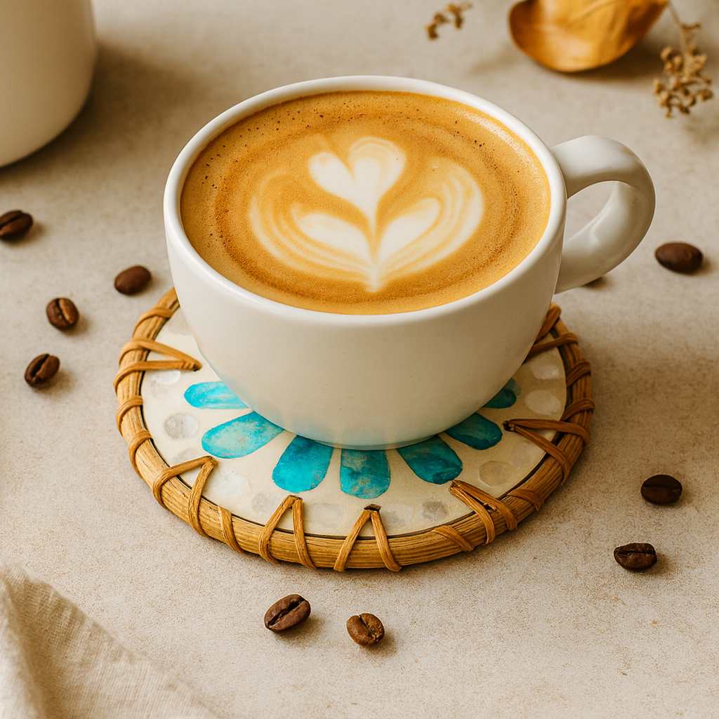 Jungle Culture – wholesale Coasters – Drinks Coasters - Natural Round Kitchen Coaster (Set of 6)2