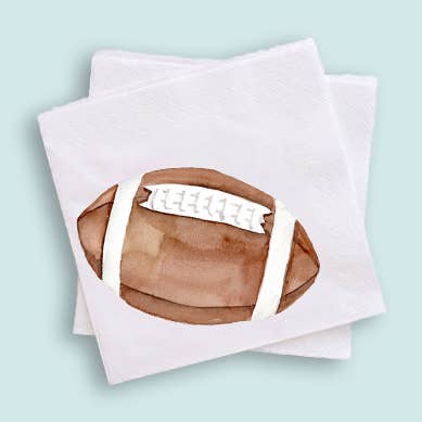 Football Cocktail Napkins for wholesale by Grace Langdon Art