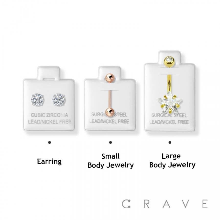 CRAVE - Vente Supports et présentoirs à bijoux - CARTE À BIJOUX POUR LE CORPS | BLANCHE3