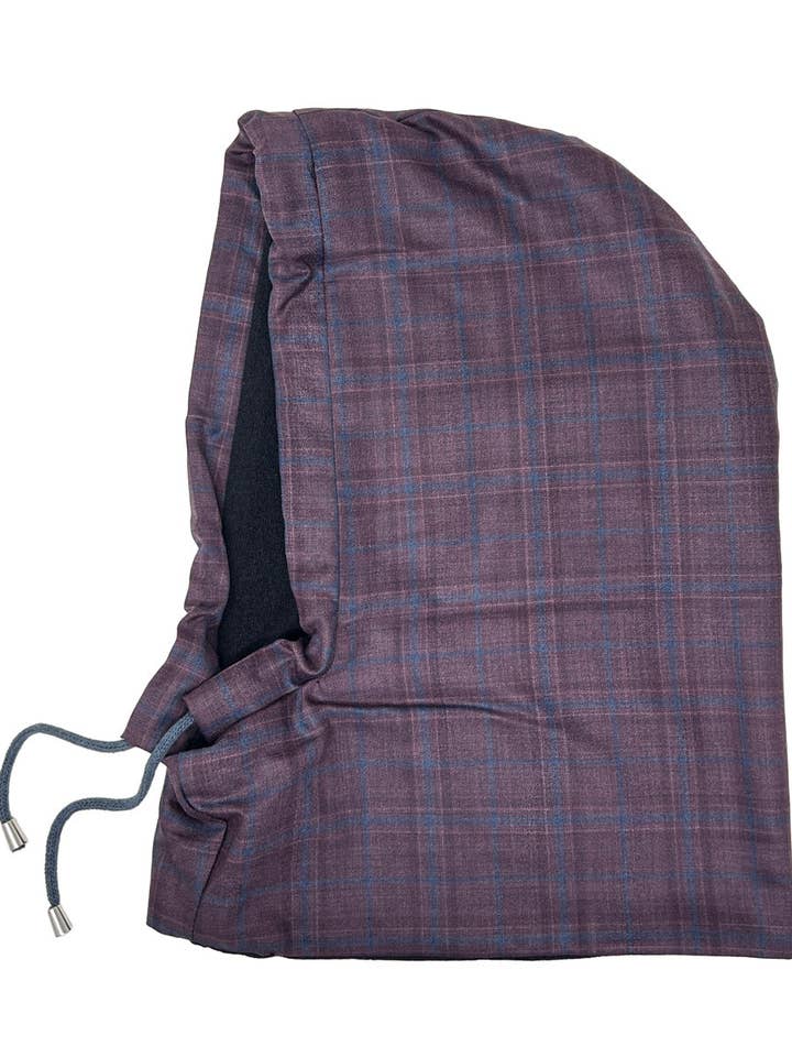 Lila och blå rutig kashmirbalaklava för wholesale av Tétè Accessories