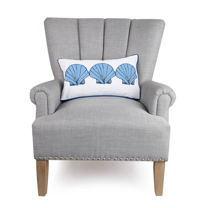 Peking Handicraft - Wholesale Throw/Decorative Pillow - Scallops Printed Pillow - Kate Nelligan