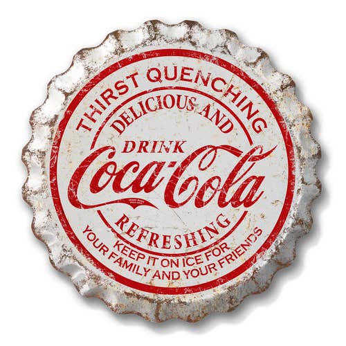 Coke Weathered Bottle Cap for wholesale by Desperate Enterprises