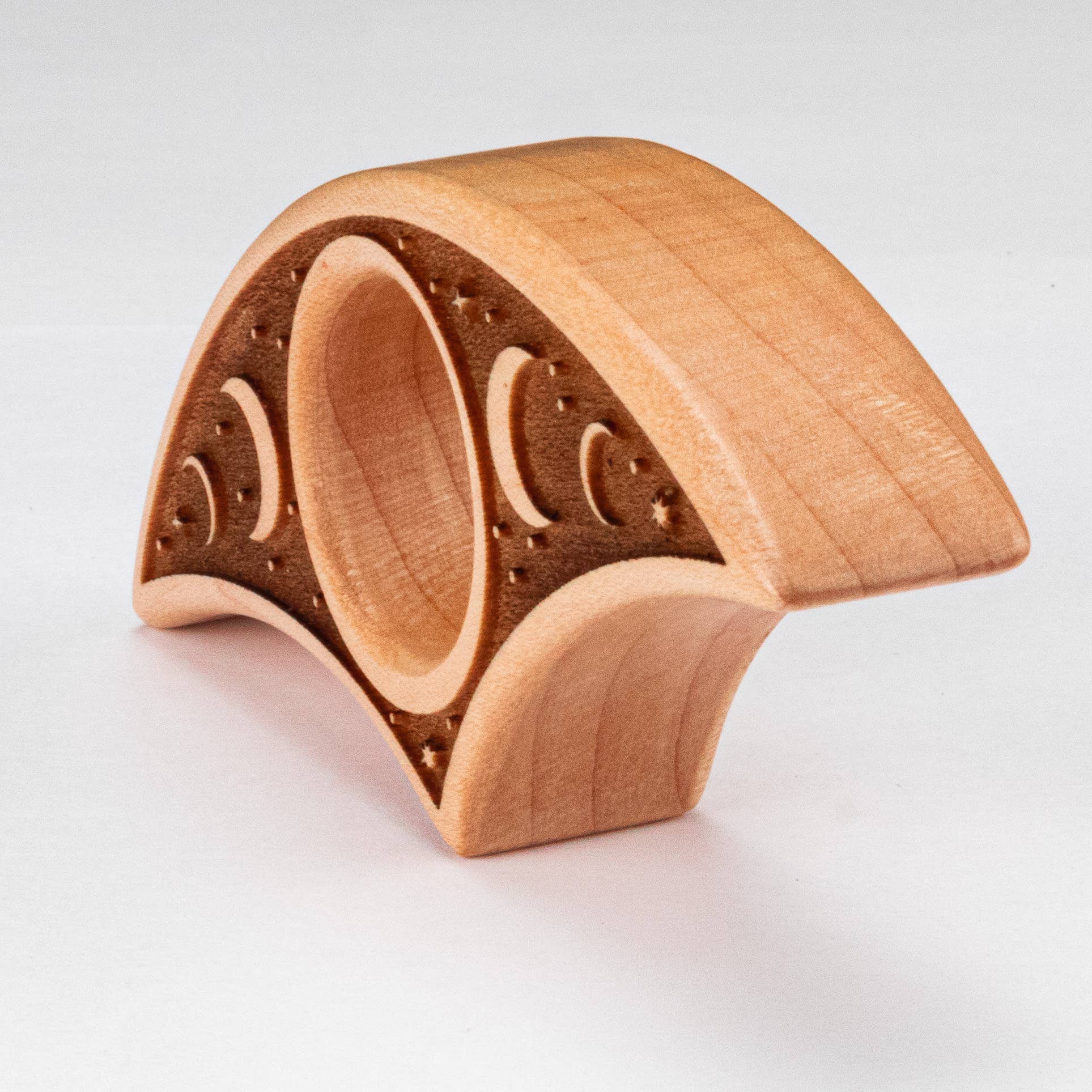 Woodland Woodworx - Wholesale Book Holder - Thumb Page Holder, "Moon Phase" Design, Maple Wood4