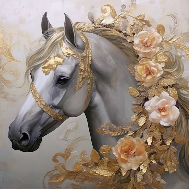 Horse Garland - A1 size large Decoupage Paper for wholesale by Mint by Michelle