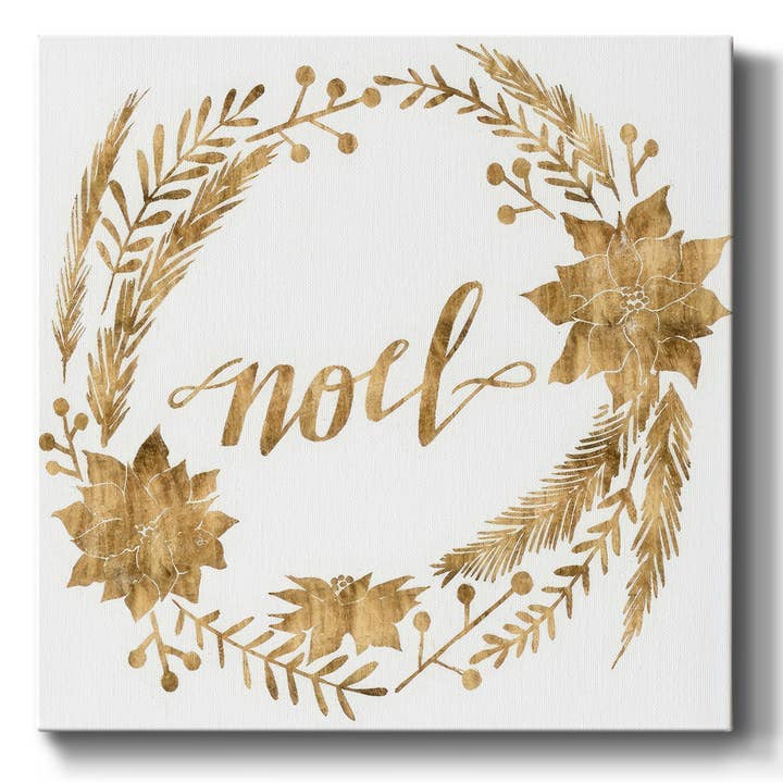 Golden Christmas IV - Gallery Wrapped Canvas for wholesale by Wexford Home