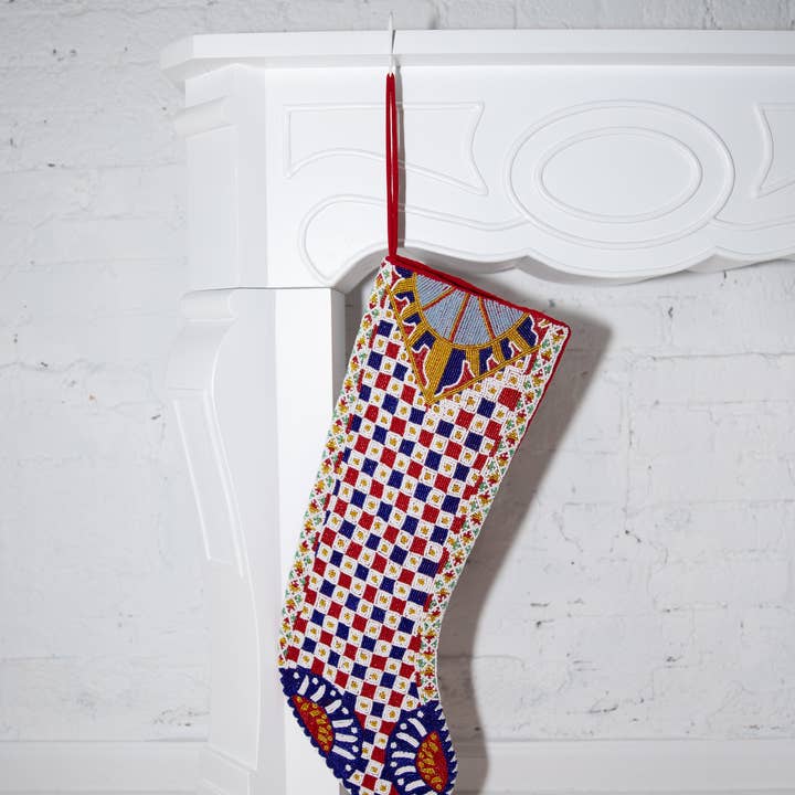 Island to East Side - Wholesale Holiday Stocking - Italian Tile Stocking in Multicolor0