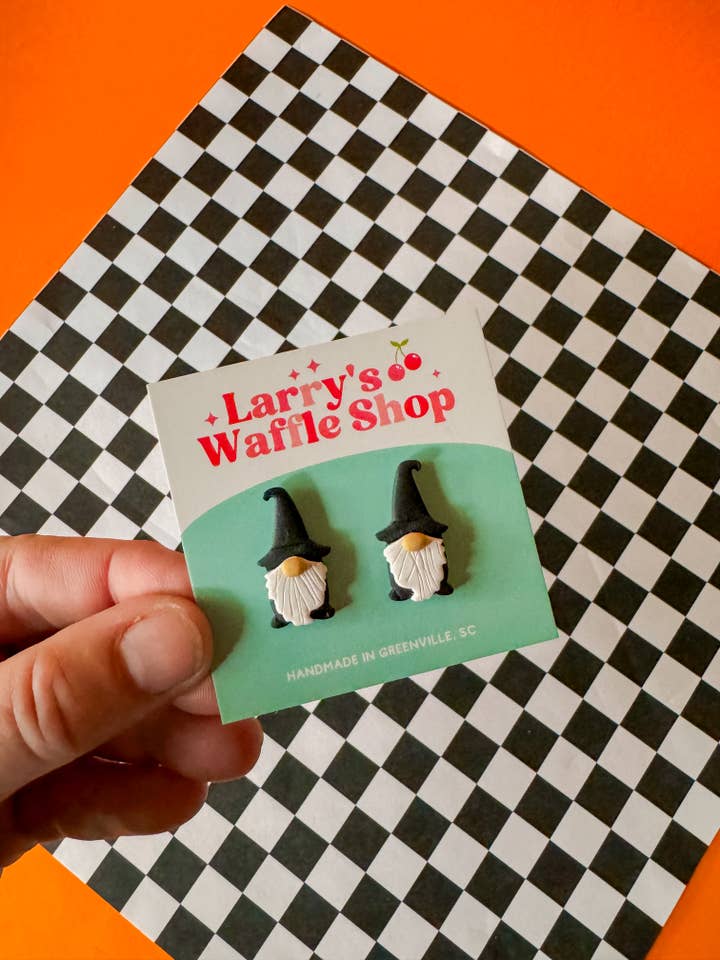 Gnome Studs | Pendientes de Arcilla para venta al por mayor de Larry’s Waffle Shop