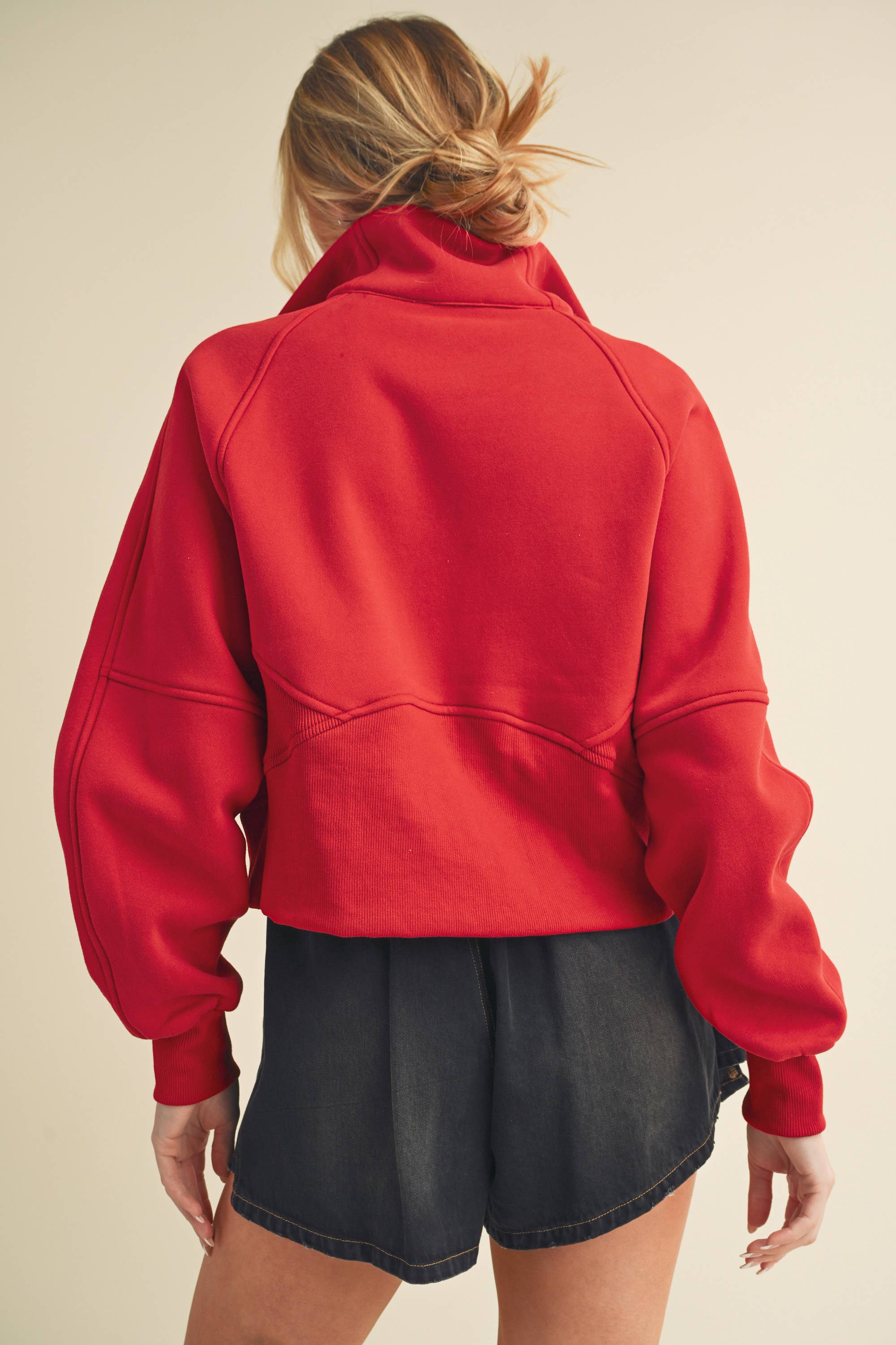 AEMI + CO - Wholesale Sweatshirt - Dames - 950CK Duif, trechterhals, halve ritssluiting, 260