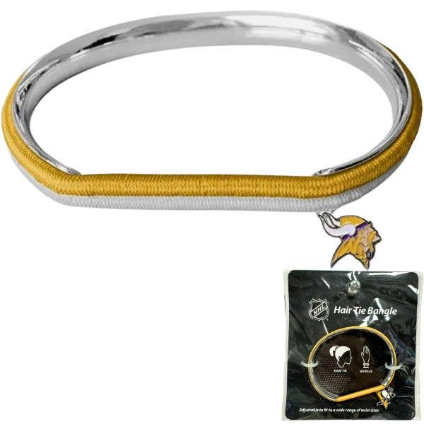 Minnesota Vikings - Hair Tie / Bangle Bracelet for wholesale by St. Louis Wholesale LLC
