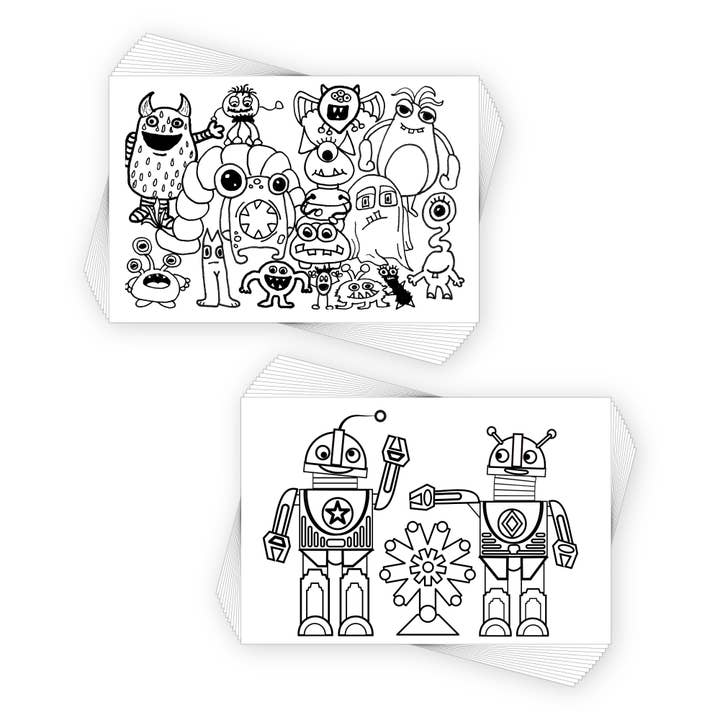 COLORpockit Coloring Postcard Deck Bundle for wholesale by COLORpockit