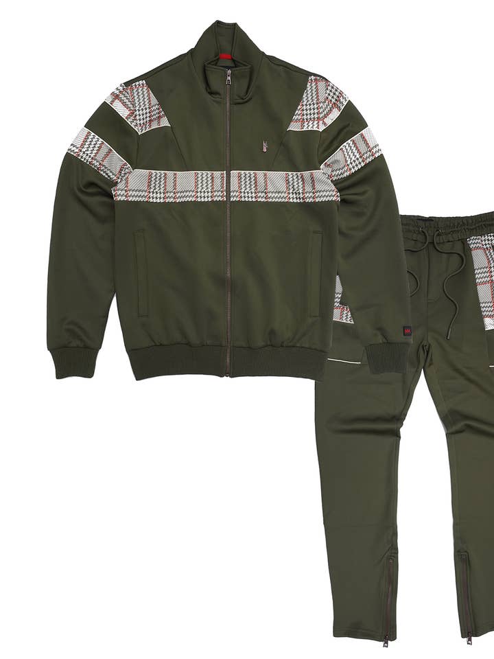 M2780 Makobi Poly Plaid Set - Olive for wholesale by Makobi