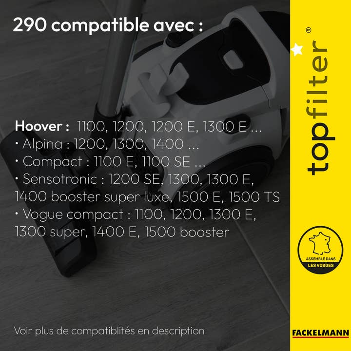 Zenker - Wholesale Vacuum Cleaner - Set of 4 Hoover Alpina TopFilter Premium vacuum bags1