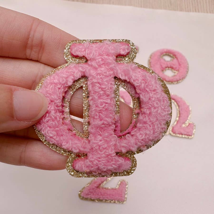 Chenille Iron-On Letters(Pink) - Crafty Shack of Ascension LLC