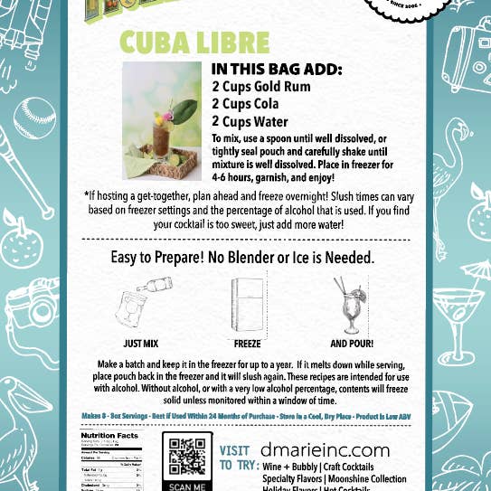 d'marie inc. - Wholesale Cocktail mix/syrup - Florida Cuba Libre2