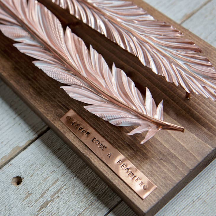 Wholesale Rich Oxidation Copper Feather for your store - Faire