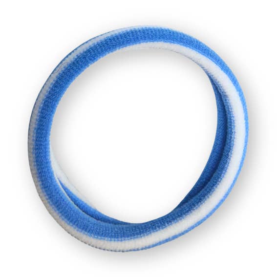 Hair ties - Lulu | white - blue for wholesale by HERR&FRAUHEMPEL