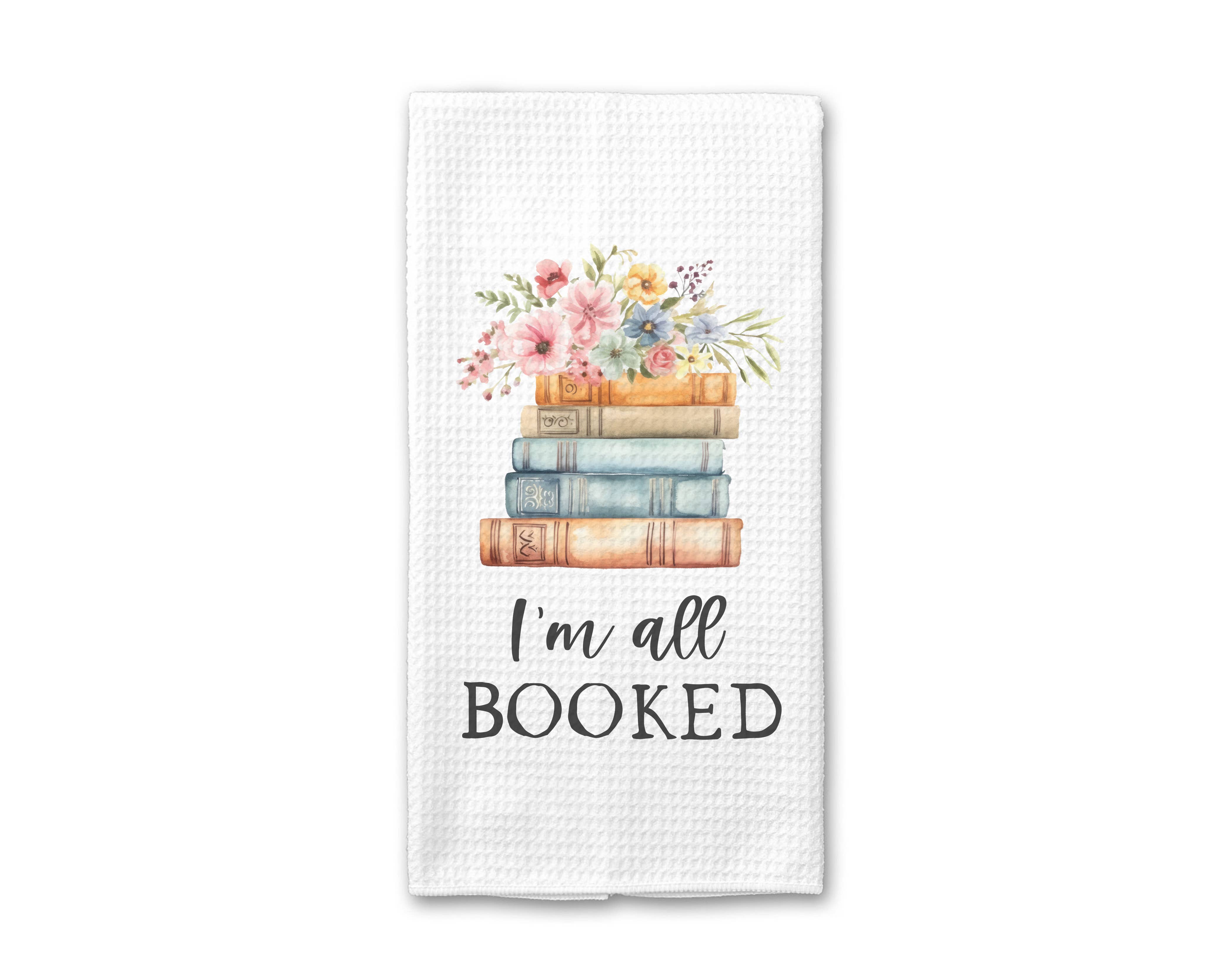 Canary Road - Wholesale Tea Towel - I'm All Booked Kitchen Towel, Floral Book Dish Bookish Book Store3