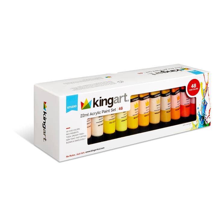KINGART - Wholesale Acrylic Paint - Acrylic Paint - 22ml Tube - 48 Colors