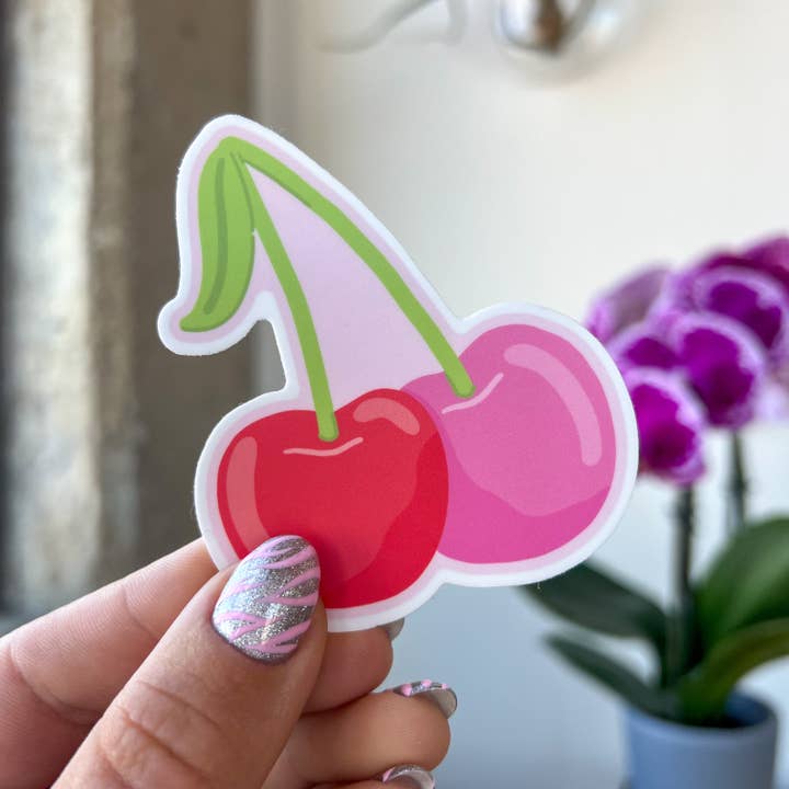Cherry Sticker for wholesale by Paris Woodhull Illustrations
