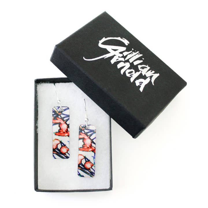 Gillian Arnold Jewellery - Venta al por mayor Juegos de joyas - Juego de pendientes con forma de rama de mandarina de inspiración botánica. Judío elegante