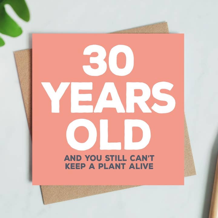 Paper Plane - Wholesale Birthday Card - 30 Years Old Card - Funny Birthday Card