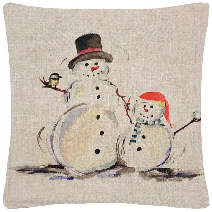 Funda de almohada Snow Couple para venta al por mayor de Golden Hill Studio