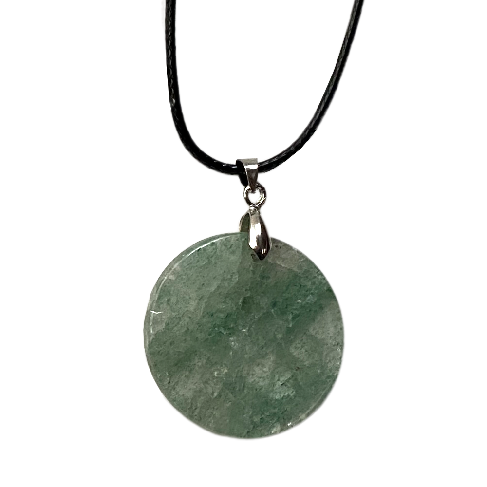 VIE - Vendita all'ingrosso Collana con ciondolo/pendaglio - Ciondolo a moneta di pietra preziosa con cordino nero9