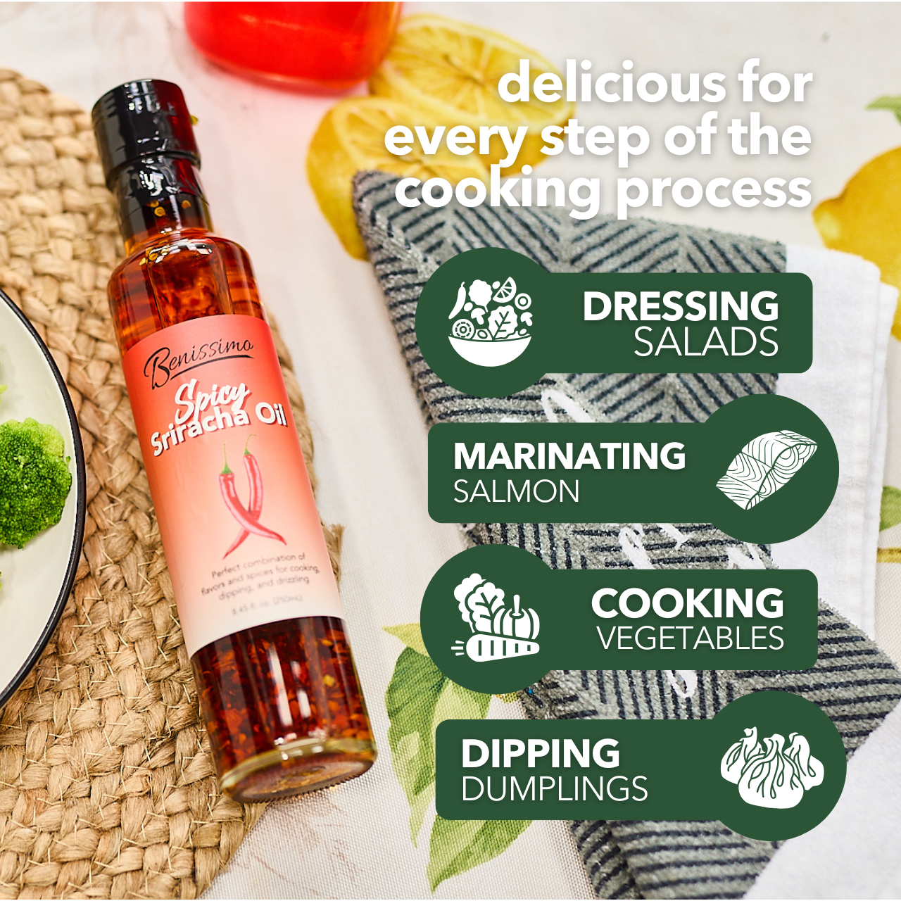 Benissimo - Wholesale Olijfolie - Sriracha Olie 8,45 oz4