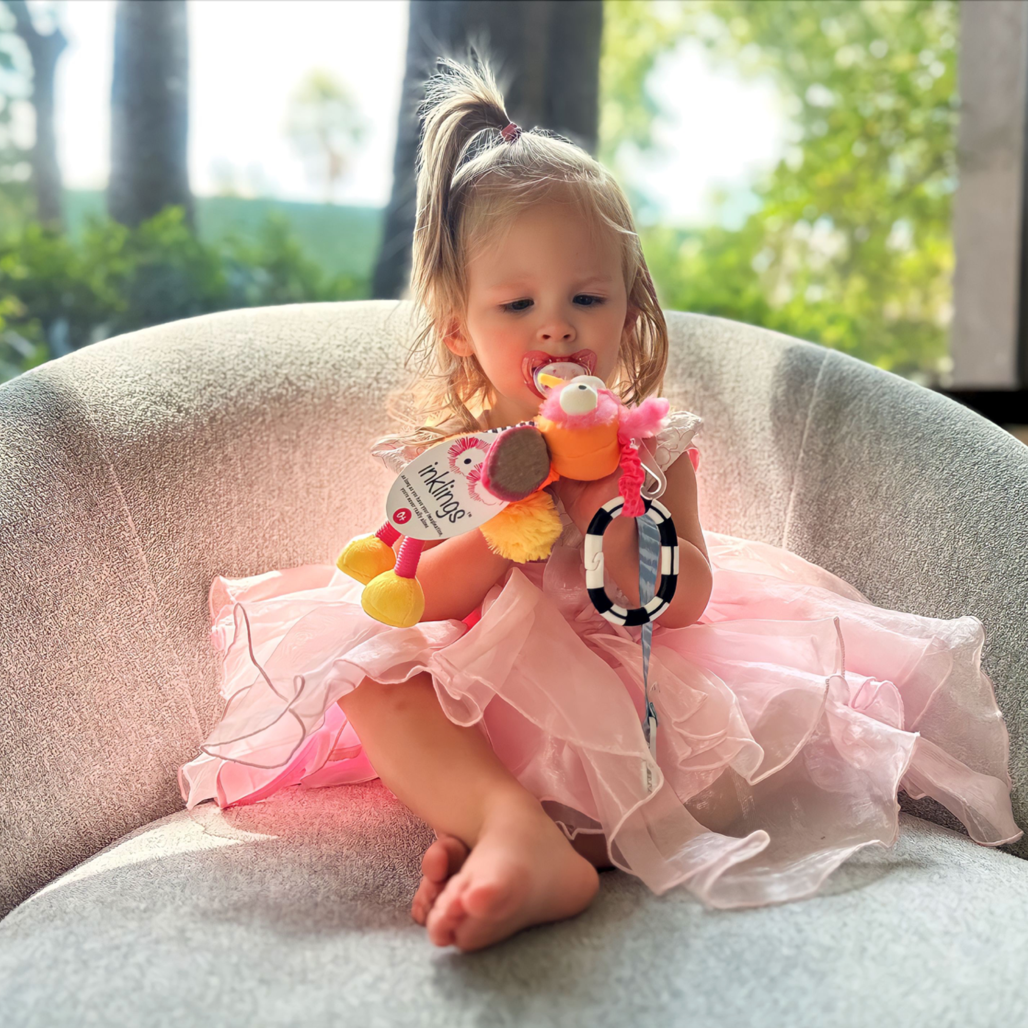 Inklings Baby - Wholesale Hanging Rattle - Baby - Ollie the Oddball Oddbird Chime & See Attachable Hanging Toy6