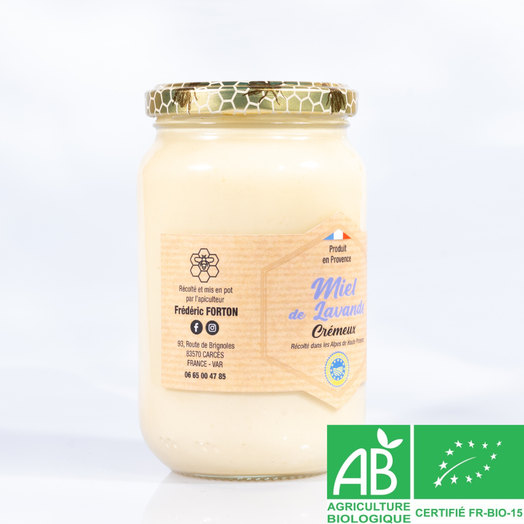 Frédéric Forton Apiculteur – wholesale Honey – Creamy lavender honey 500g BIO and IGP Provence1