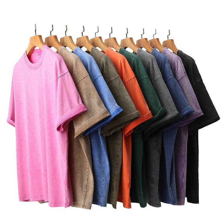 Hope & Sunshine - Wholesale Tunic - Women's - Vintage Washed Cotton Oversized T-Shirt