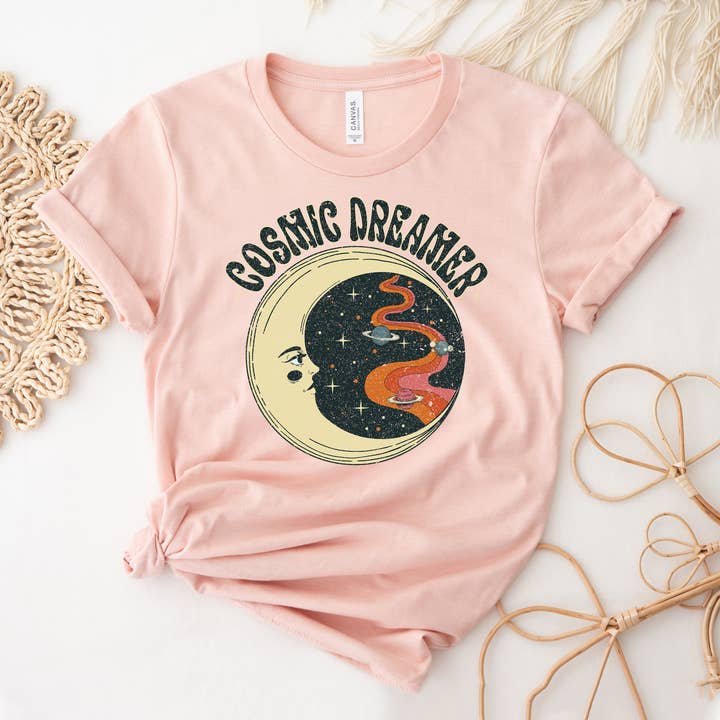 VibeClothing - Wholesale Screen Printed T-Shirt - Women's - Cosmic Dreamer T-shirt0